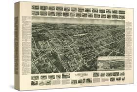 Amityville, New York - Panoramic Map-Lantern Press-Stretched Canvas