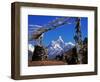 Amma Dablam, Framed by Prayer Flags, One of Most Distinctive Mountains Lining Khumbu Valley, Nepal-Fergus Kennedy-Framed Photographic Print