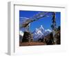 Amma Dablam, Framed by Prayer Flags, One of Most Distinctive Mountains Lining Khumbu Valley, Nepal-Fergus Kennedy-Framed Photographic Print