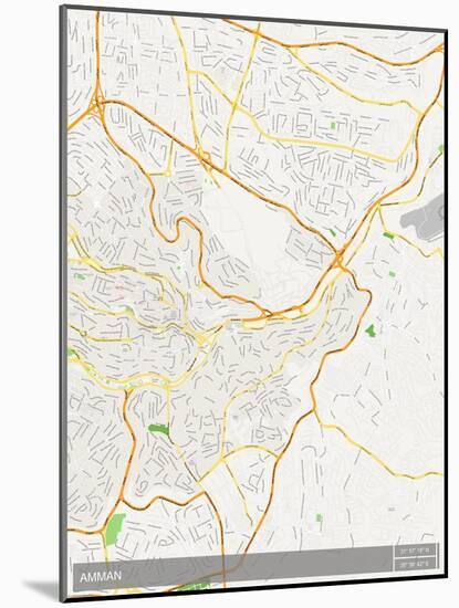 Amman, Jordan Map-null-Mounted Poster