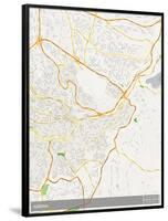 Amman, Jordan Map-null-Framed Poster