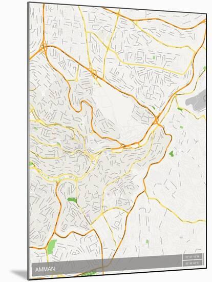 Amman, Jordan Map-null-Mounted Poster