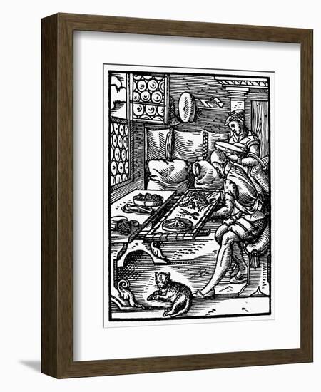 Amman: Silk Embroiderer-Jost Amman-Framed Giclee Print