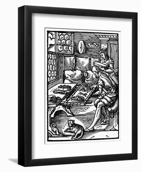 Amman: Silk Embroiderer-Jost Amman-Framed Giclee Print