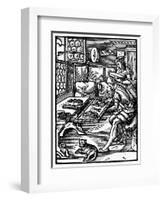 Amman: Silk Embroiderer-Jost Amman-Framed Giclee Print