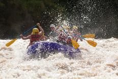 A GROUP OF MEN AND Women, WITH A Guide, WHITE WATER RAFTING ON THE PATATE River, ECUADOR-Ammit Jack-Photographic Print