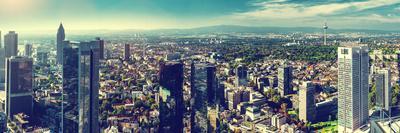 Panoramic View of Frankfurt Am Main City with an Instagram Effect. Germany-amok-Photographic Print