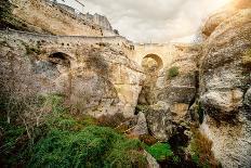 Ronda Bridge and Canyon, Spain-amok-Photographic Print