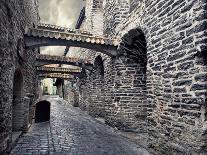 Street in Old Town in Tallinn, Estonia-amok-Photographic Print