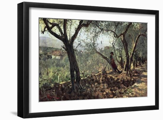 Among Olive Trees in Settignano, 1881-Telemaco Signorini-Framed Giclee Print