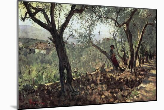 Among Olive Trees in Settignano, 1881-Telemaco Signorini-Mounted Giclee Print