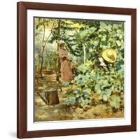 Among Pumpkin Plants-Francesco Vinea-Framed Giclee Print