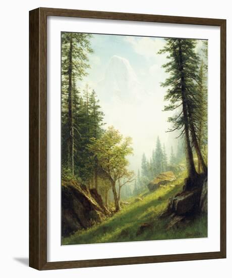 Among the Bernese Alps-Albert Bierstadt-Framed Giclee Print