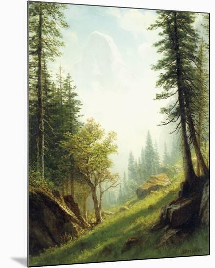 Among the Bernese Alps-Albert Bierstadt-Mounted Giclee Print