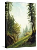 Among the Bernese Alps-Albert Bierstadt-Stretched Canvas