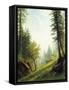 Among the Bernese Alps-Albert Bierstadt-Framed Stretched Canvas