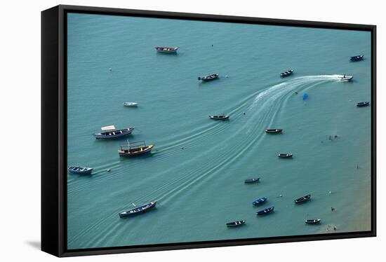 Among the Boats-Chechi Peinado-Framed Stretched Canvas
