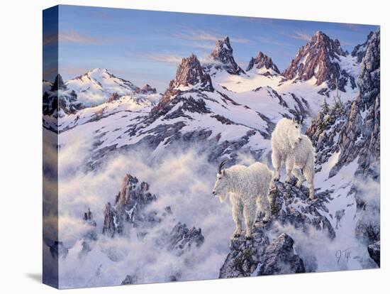 Among the Clouds - Mtn. Goat-Jeff Tift-Stretched Canvas