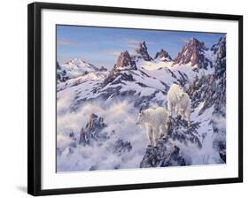 Among the Clouds - Mtn. Goat-Jeff Tift-Framed Giclee Print