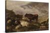 Among the Cumberland Mountains - Mist Clearing Off-Thomas Sidney Cooper-Stretched Canvas