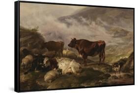 Among the Cumberland Mountains - Mist Clearing Off-Thomas Sidney Cooper-Framed Stretched Canvas