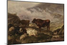 Among the Cumberland Mountains - Mist Clearing Off-Thomas Sidney Cooper-Mounted Giclee Print