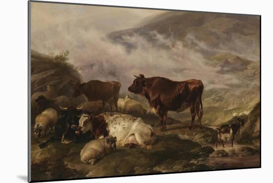 Among the Cumberland Mountains - Mist Clearing Off-Thomas Sidney Cooper-Mounted Premium Giclee Print