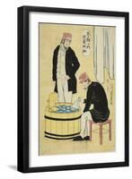 Among the Five Nations: Americans (Gokakoku No Uchi, Amerikajin), 1861-Utagawa Yoshikazu-Framed Giclee Print