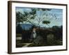 Among the Flowers in the Garden-Silvestro Lega-Framed Giclee Print