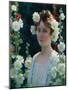 Among the Hollyhocks, 1904-Charles Courtney Curran-Mounted Giclee Print