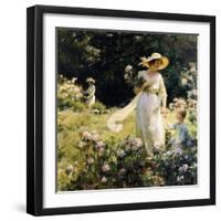 Among the Laurel Blossoms, 1914-Charles Courtney Curran-Framed Giclee Print