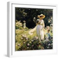 Among the Laurel Blossoms, 1914-Charles Courtney Curran-Framed Giclee Print