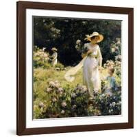 Among the Laurel Blossoms, 1914-Charles Courtney Curran-Framed Giclee Print