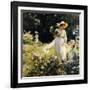 Among the Laurel Blossoms, 1914-Charles Courtney Curran-Framed Giclee Print