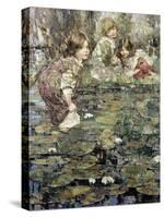 Among the Lilies, 1905-Edward Atkinson Hornel-Stretched Canvas