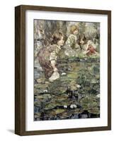 Among the Lilies, 1905-Edward Atkinson Hornel-Framed Giclee Print