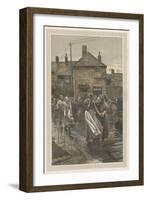 "Among the Missing" Bad News on the Fishing Fleet's Return-Walter Langley-Framed Art Print