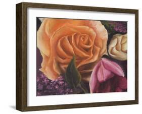 Among the Roses-Walt Johnson-Framed Art Print