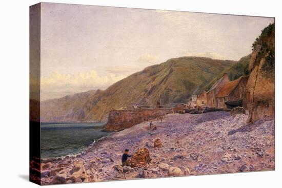 Among the Shingle at Clovelly, 1864-Charles Napier Hemy-Stretched Canvas