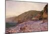 Among the Shingle at Clovelly, 1864-Charles Napier Hemy-Mounted Giclee Print