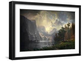 Among the Sierra Nevada, California, 1868 (Oil on Canvas)-Albert Bierstadt-Framed Giclee Print