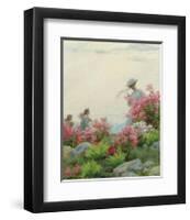 Among the Wild Azaleas-Charles Courtney Curran-Framed Premium Giclee Print