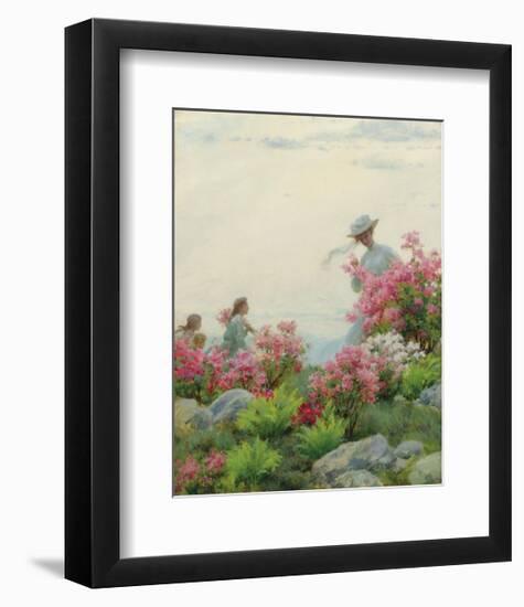 Among the Wild Azaleas-Charles Courtney Curran-Framed Premium Giclee Print