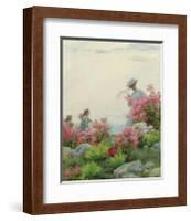 Among the Wild Azaleas-Charles Courtney Curran-Framed Premium Giclee Print