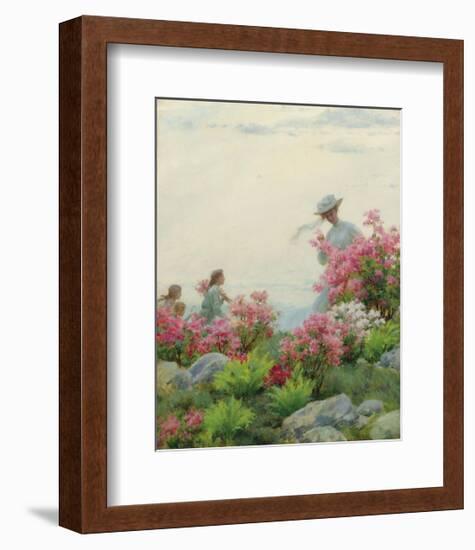 Among the Wild Azaleas-Charles Courtney Curran-Framed Premium Giclee Print