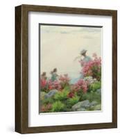 Among the Wild Azaleas-Charles Courtney Curran-Framed Premium Giclee Print