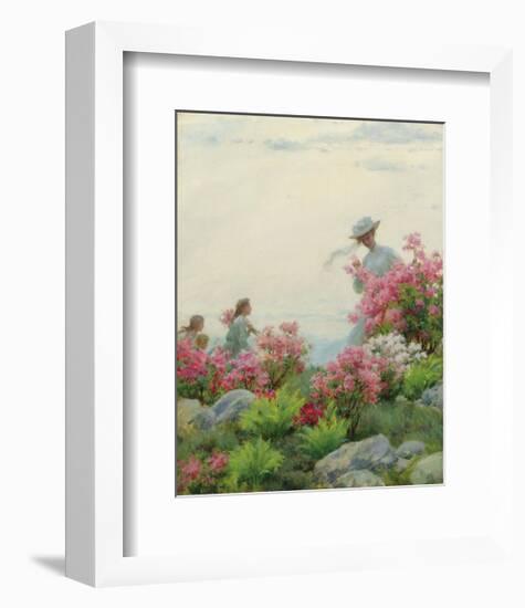 Among the Wild Azaleas-Charles Courtney Curran-Framed Premium Giclee Print