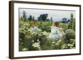 Among the Wildflowers-Charles Courtney Curran-Framed Giclee Print