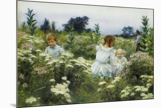 Among the Wildflowers-Charles Courtney Curran-Mounted Giclee Print