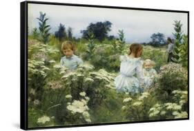 Among the Wildflowers-Charles Courtney Curran-Framed Stretched Canvas